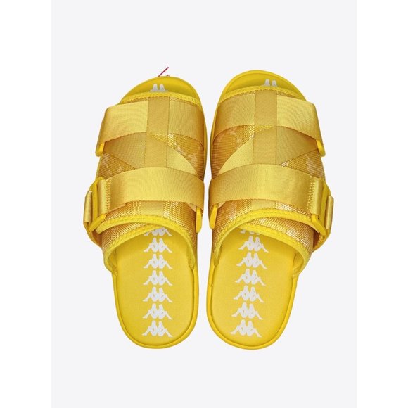 Kappa 222 Banda Mitel 4 Bright Yellow Athletic Sandal Slides Mens Size 9 - Picture 5 of 12